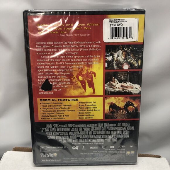 I Spy DVD Movie Eddie Murphy Owen Wilson Comedy Action Film 2002 - Picture 2 of 5